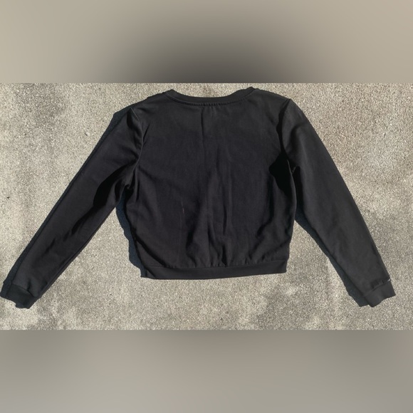 H&M BLACK SEQUIN WOMENS PULLOVER LONG SLEEVE SWEATER SIZE SMALL VERSATILE - Picture 6 of 8